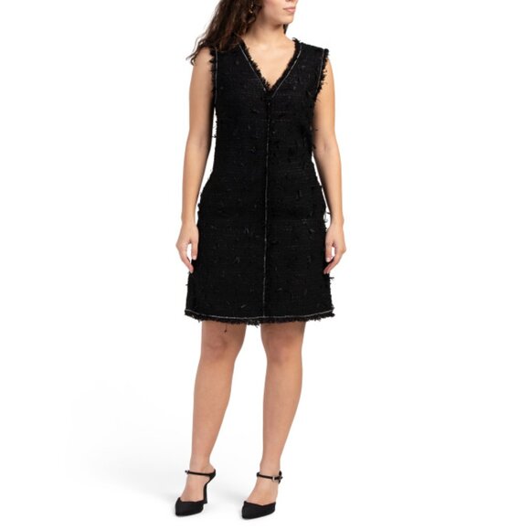 KOBI HALPERIN Black Lilo Tweed Mini Dress